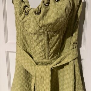 Storia Light Green Textured Dress